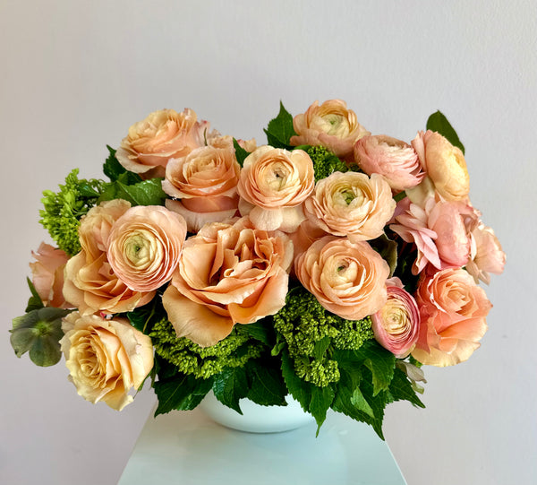 Perfectly Peach Cross — Stems Floral Design